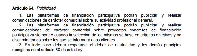 Publicidad de las PFP