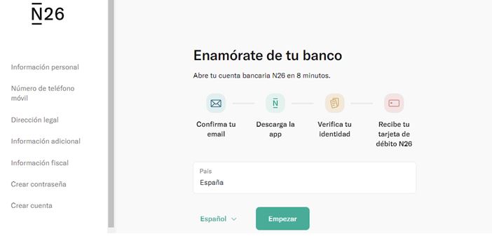 Abrir cuenta en N26